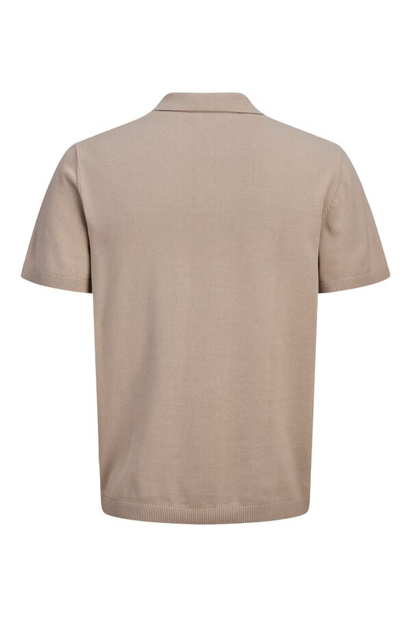 Jack & Jones Polo de malha regular fit em algod&atilde;o cru