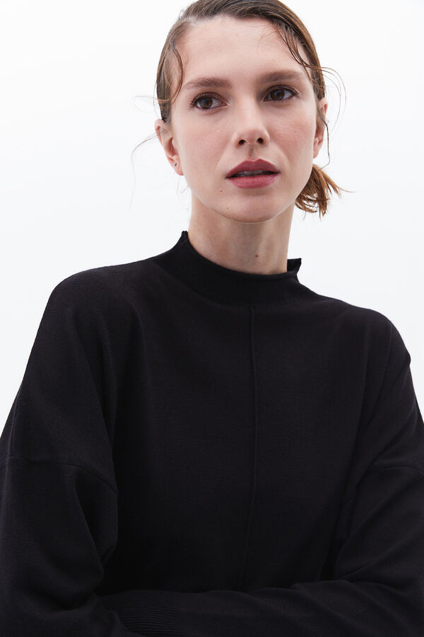 Oxxo Vestido comprido com abertura preto