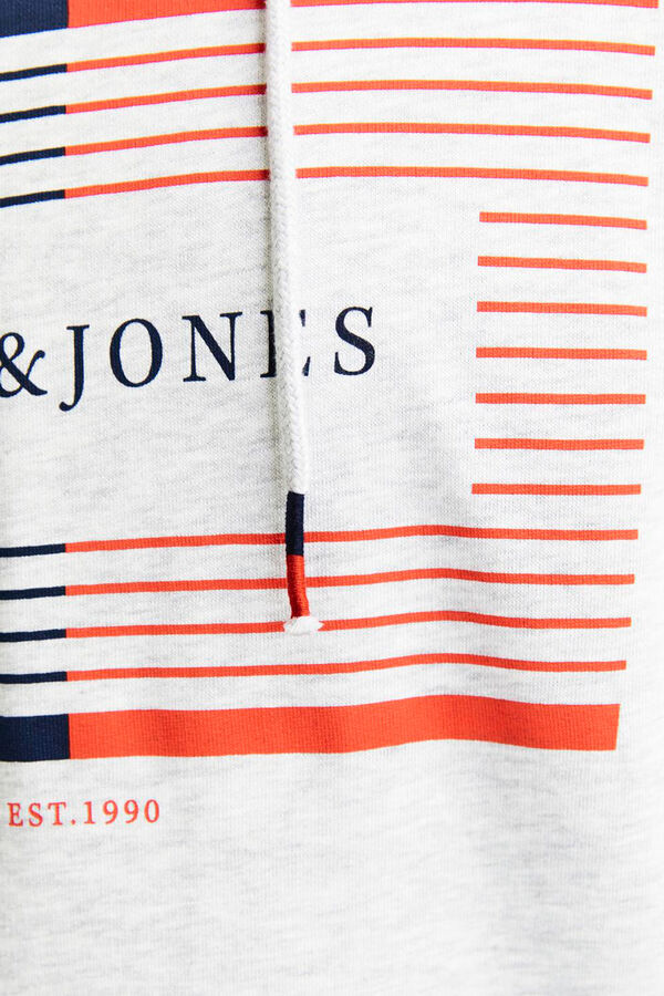 Jack & Jones Sweatshirt com capuz padrão branco