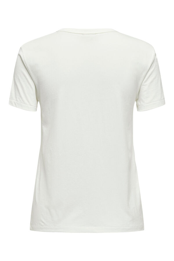 JDY T-shirt algod&atilde;o estampada branco