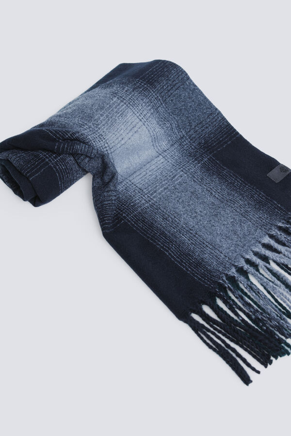 Springfield Bufanda cuadros difuminados multicolor azul