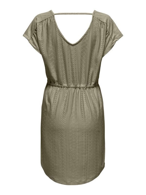 JDY Vestido corto cuello pico verde