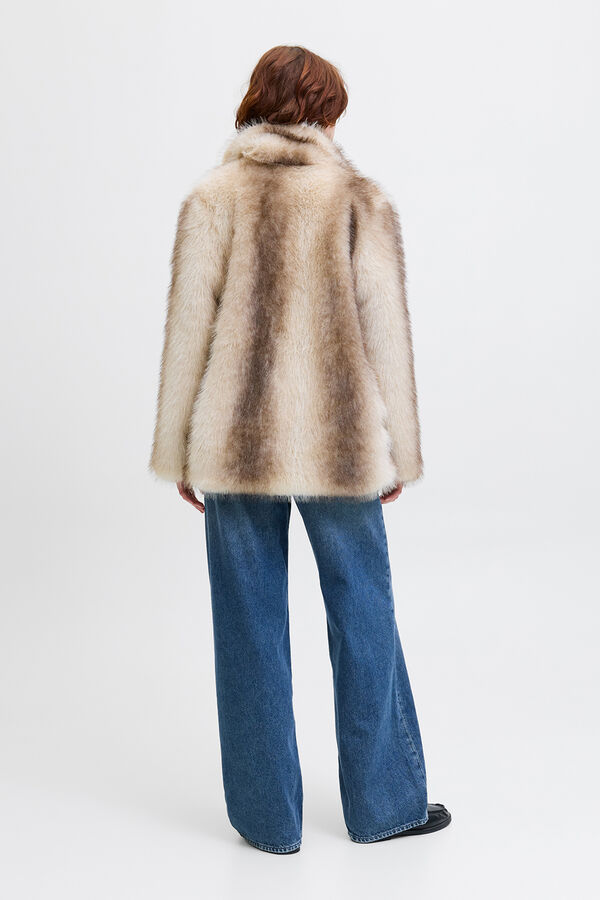 Jack & Jones Sobretudo de pele sint&eacute;tica cinzento