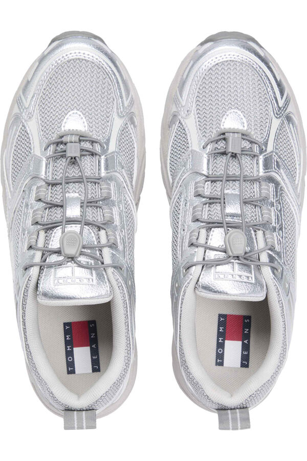 Tommy Jeans Zapatillas runner Tommy Jeans con detalles metalizados gris