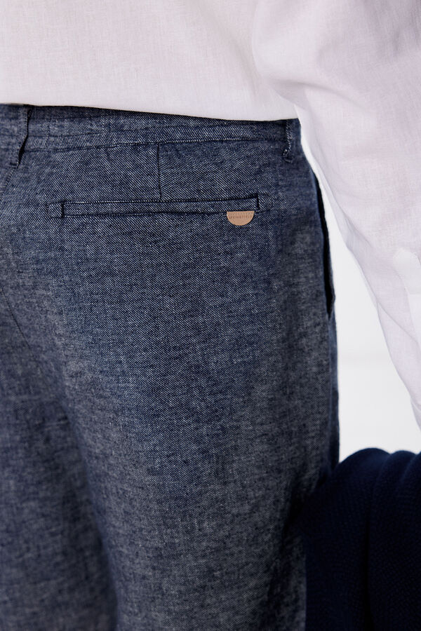 Springfield Bermuda linho leve azul