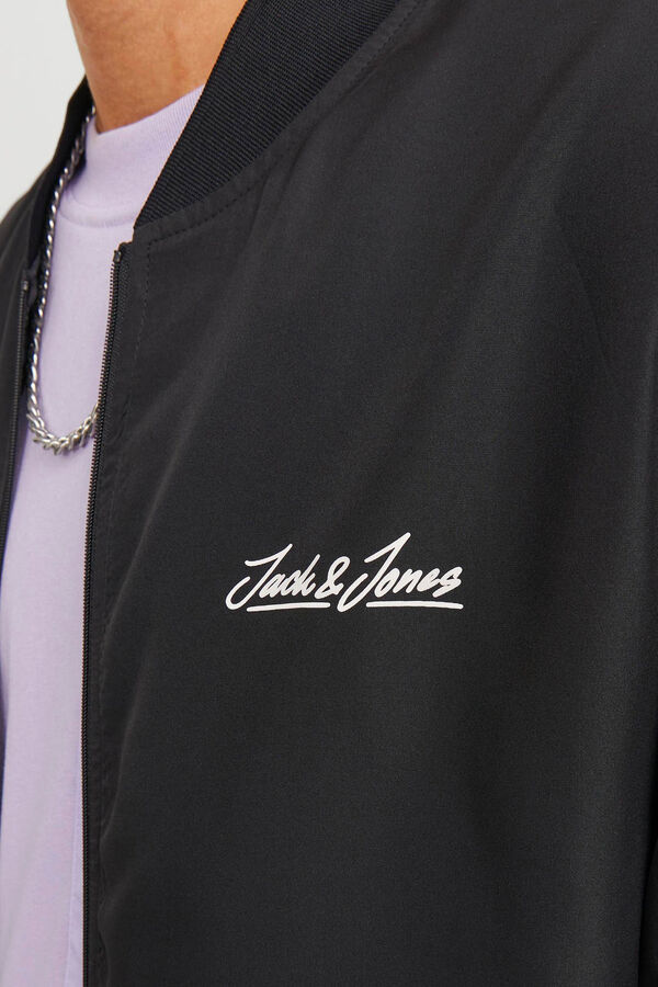 Jack & Jones B&oacute;mber cremallera negro