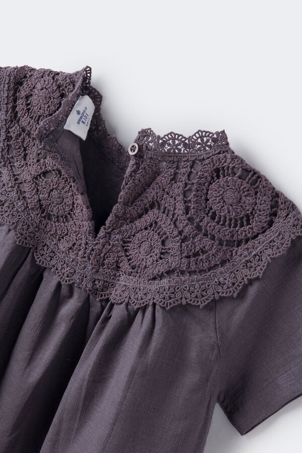 Springfield Kids Vestido colar crochet menina cinzento