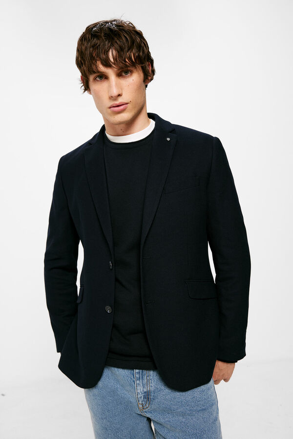 Springfield Blazer olho de p&aacute;ssaro azul