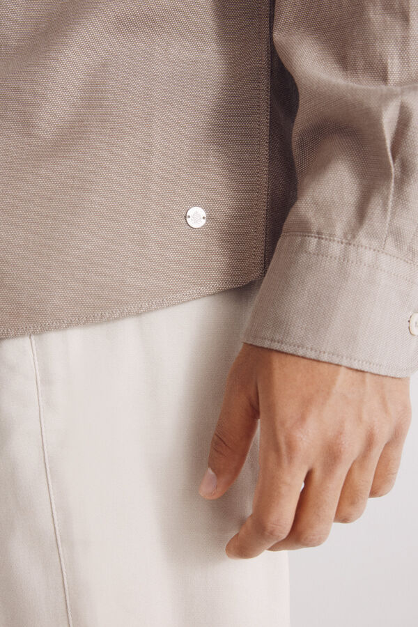 Springfield Camisa vestir estructura nude