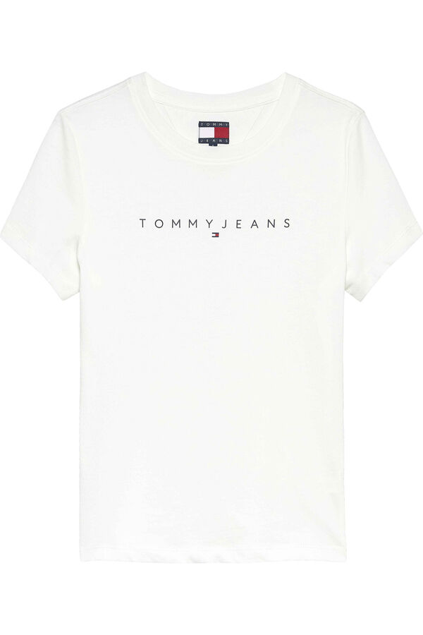 Tommy Jeans T-shirt slim manga curta branco