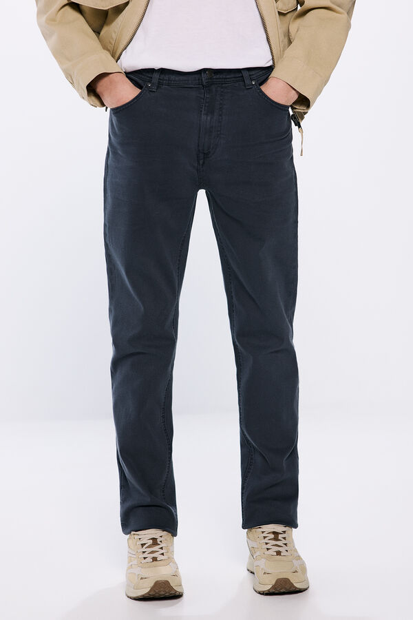 Springfield Cal&ccedil;a slim fit lavada colorida azul