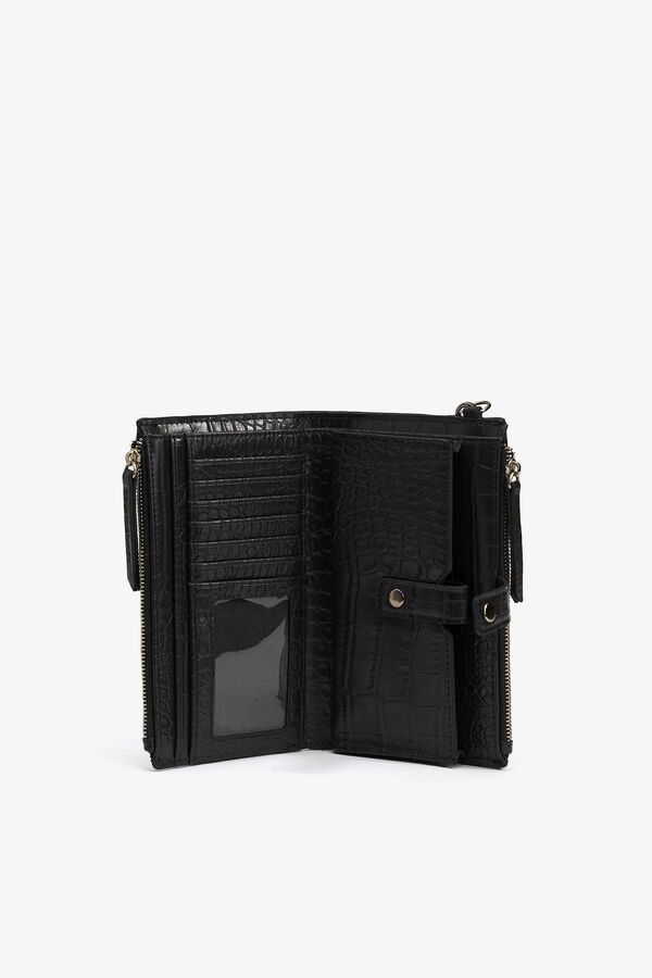 Tiffosi Monedero con Asa Extra&iacute;ble negro