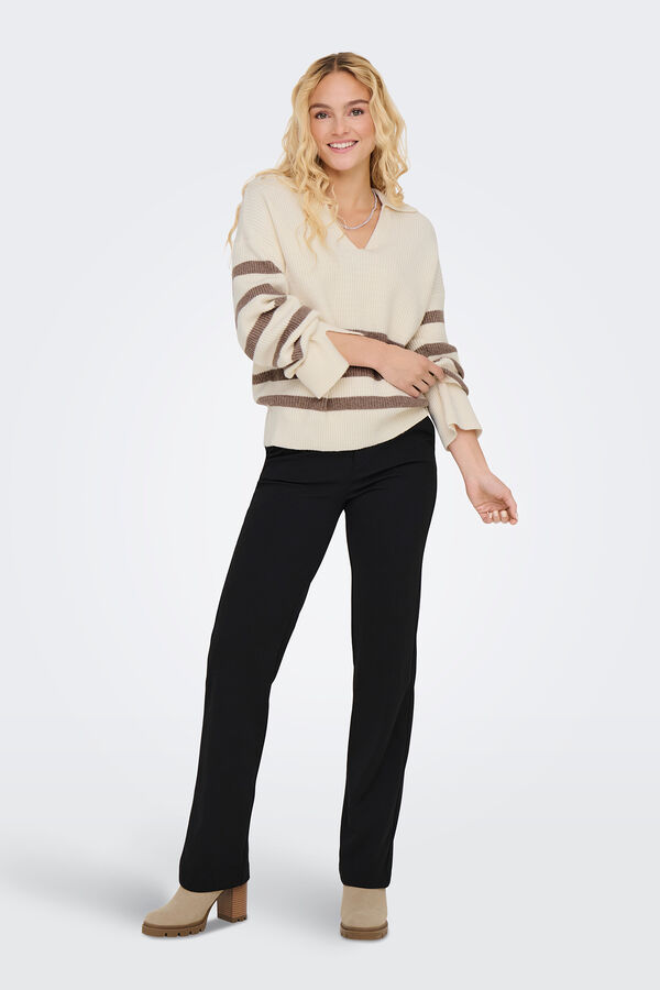 Only Jersey camisero blanco