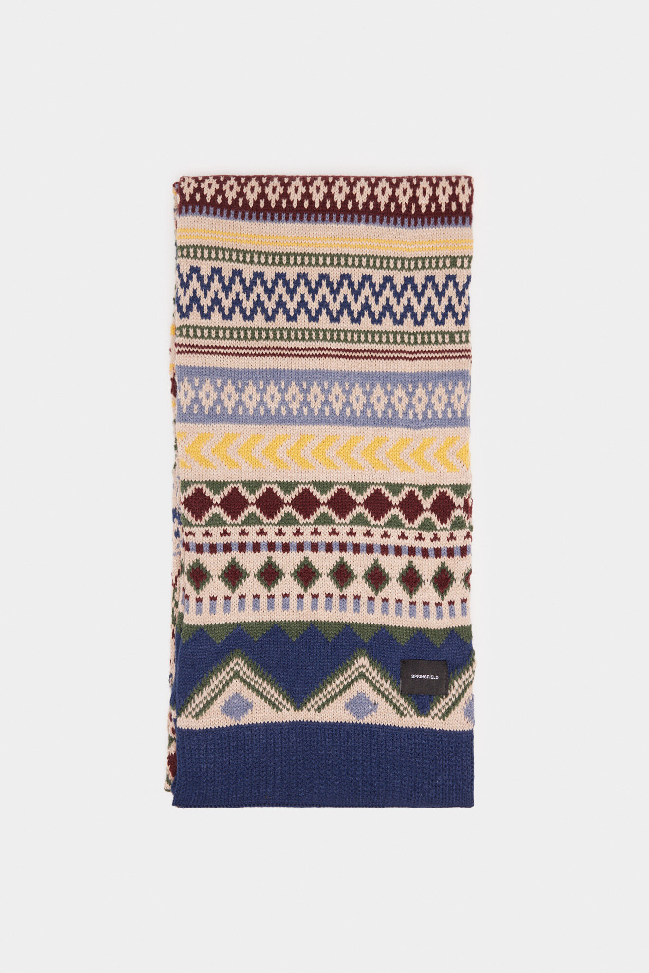 Springfield Cachecol jacquard multicolor cinzento