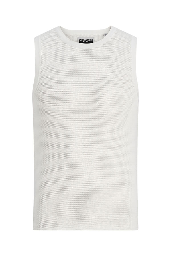 Jack & Jones Top de punto sin mangas blanco