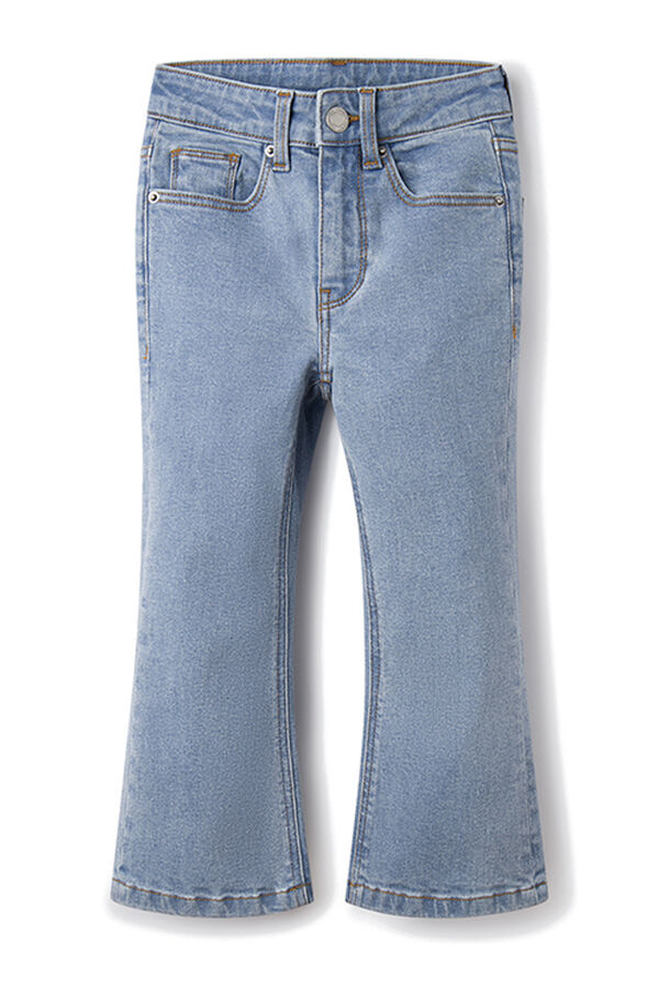 Springfield Calças denim flare para menina azul aço