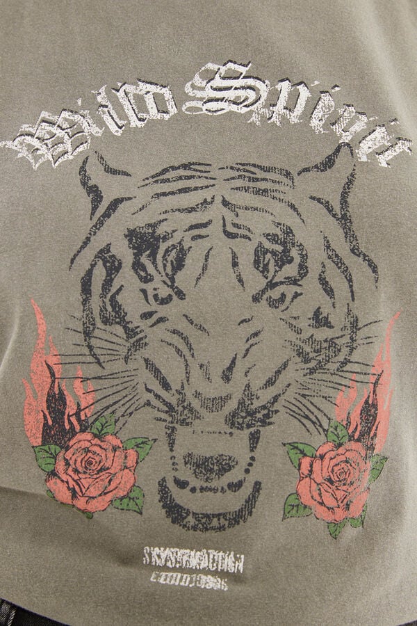 System Action Camiseta posicional tigre verde
