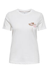 Only T-shirt de manga curta branco