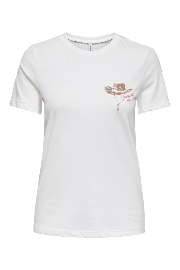 Only T-shirt de manga curta branco