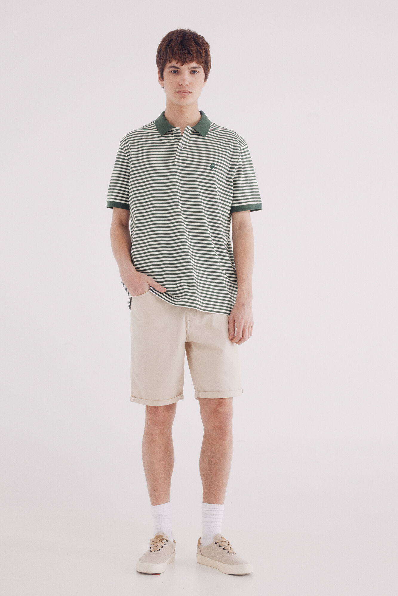 Springfield Bermuda color ligera lavada slim fit