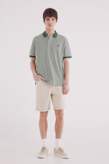 Springfield Bermuda color ligera lavada slim fit beige
