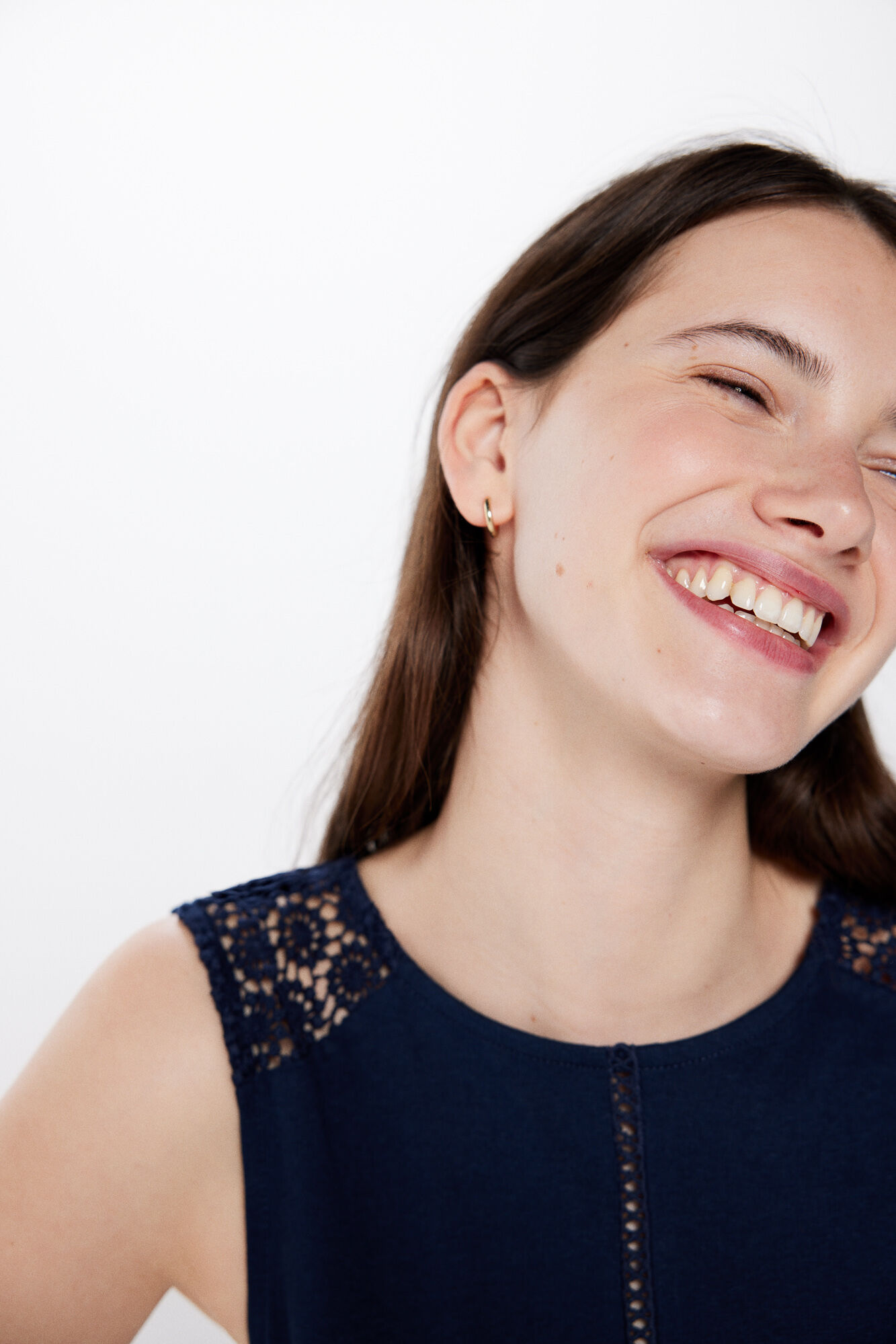 Springfield Camiseta hombros crochet flores