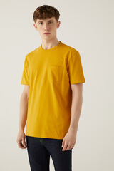 Springfield Camiseta boxy bolsillo dorado