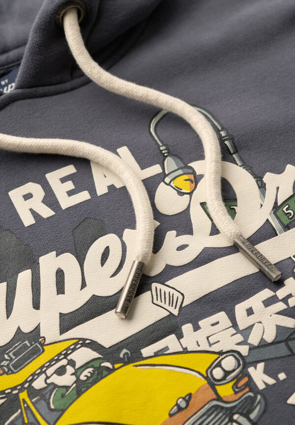 Superdry Sudadera Con Capucha Gr&aacute;fica gris