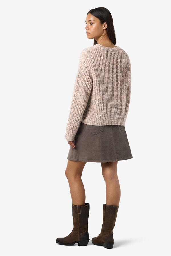 Noisy May jersey jaspeado cuello redondo gris