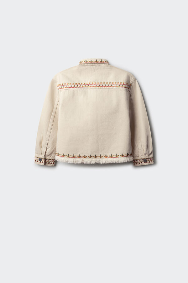 Springfield Kids Jaqueta bordada de menina branco