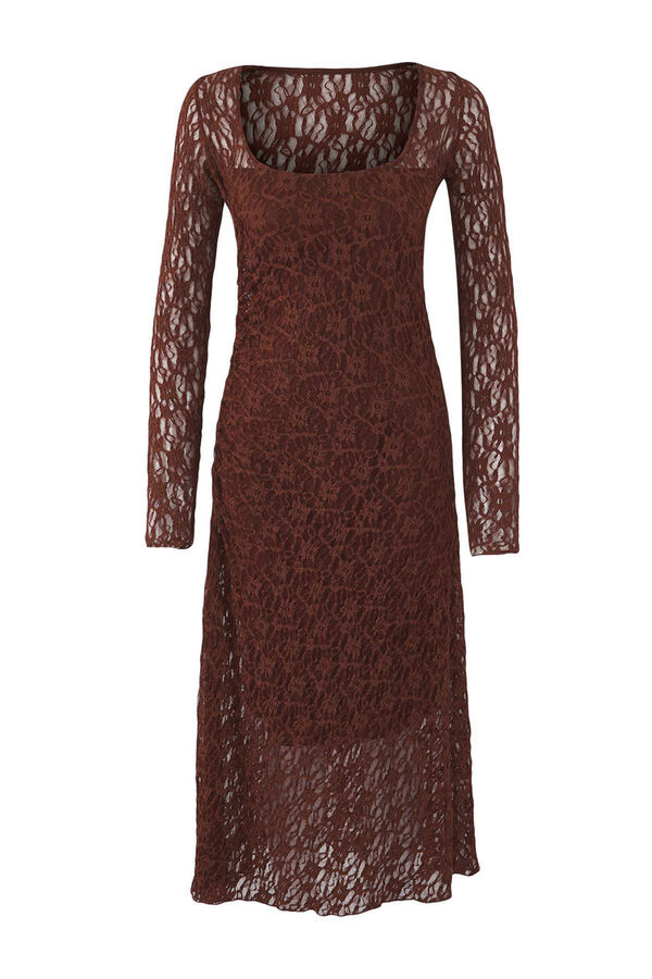 Trendyol Vestido midi com costas abertas cru