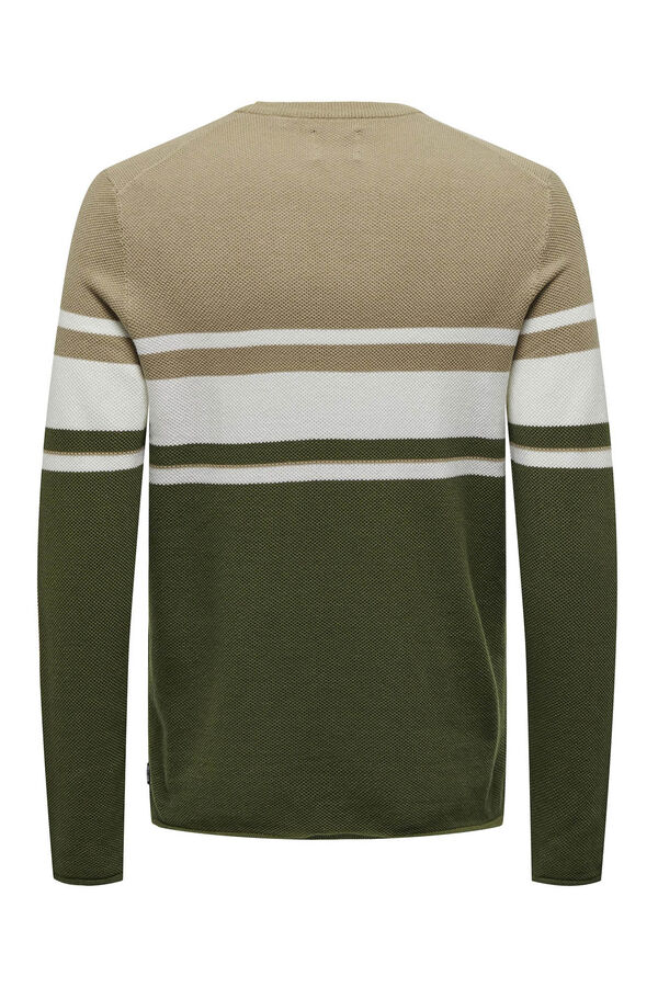 Only & Sons Camisola de gola redonda cru