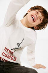 Springfield Kids T-shirt grossa "here comes the fun" menino bege