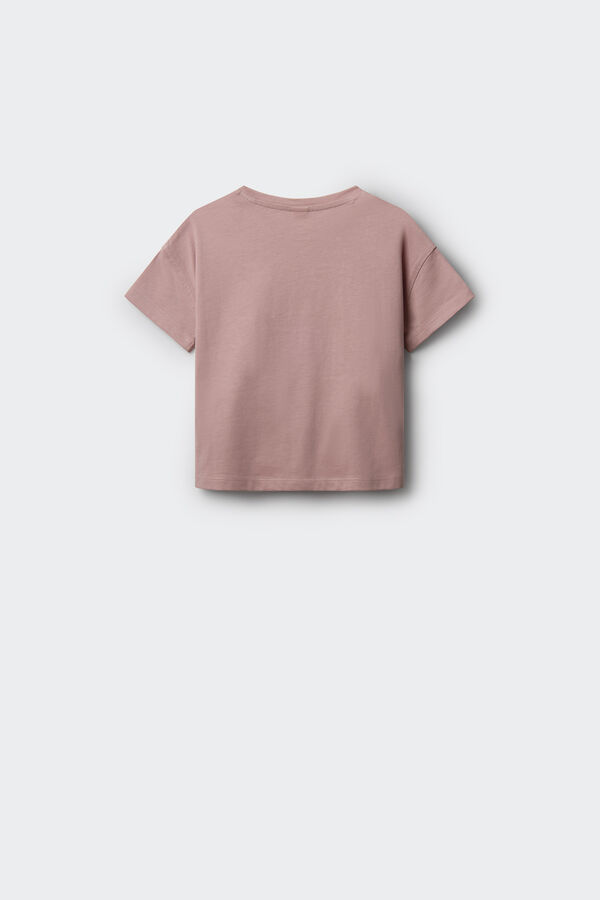 Springfield Kids T-shirt de menina com detalhe de renda rosa