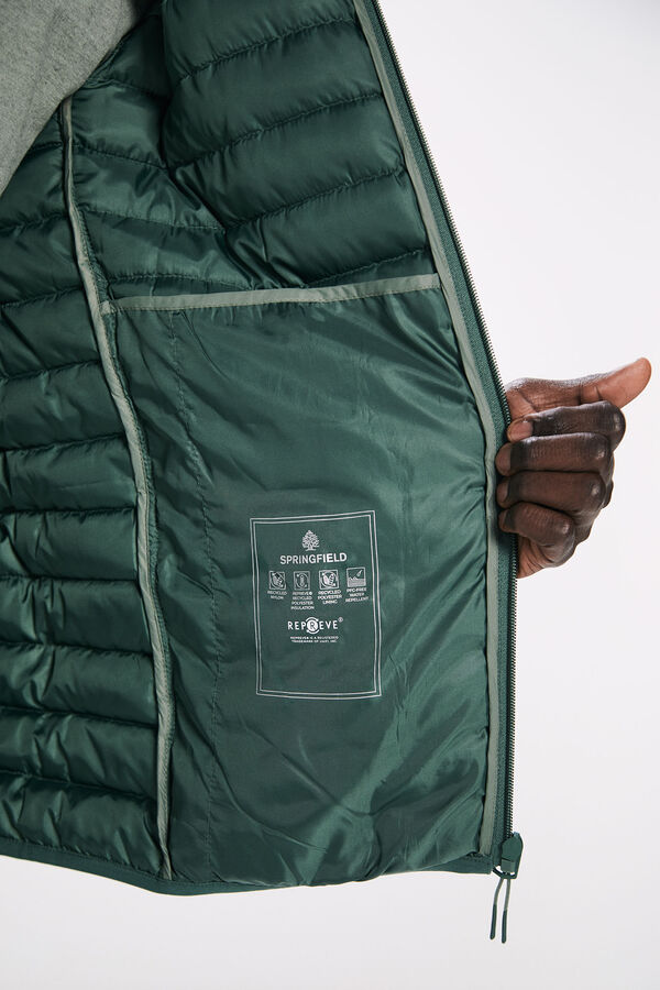 Springfield Chaqueta acolchada capucha verde