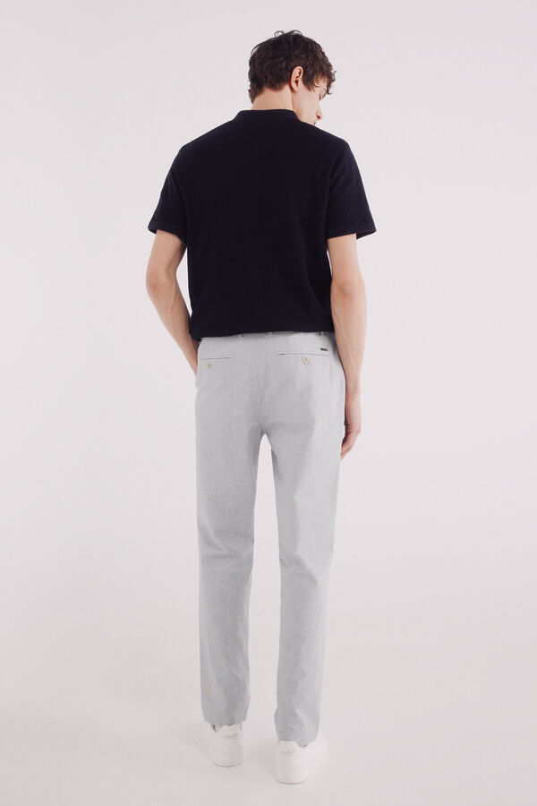 Springfield Pantalón ligero estructura slim fit azul