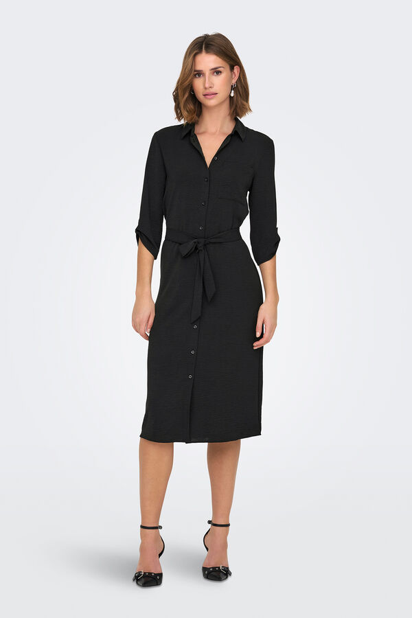 JDY Vestido de manga 3/4 negro