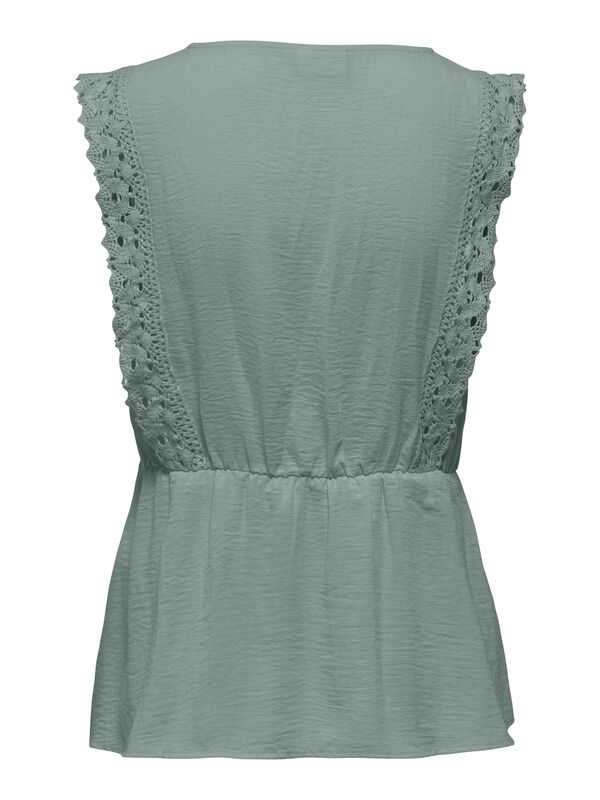 JDY Top renda p&eacute;plum verde