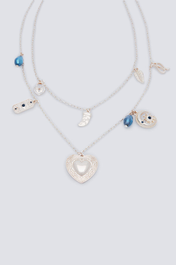 Springfield Collar doble charms boho amarillo