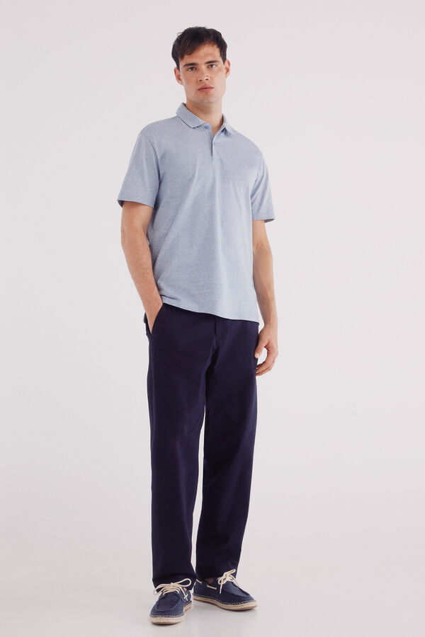 Springfield Polo jersey microrrisca azul