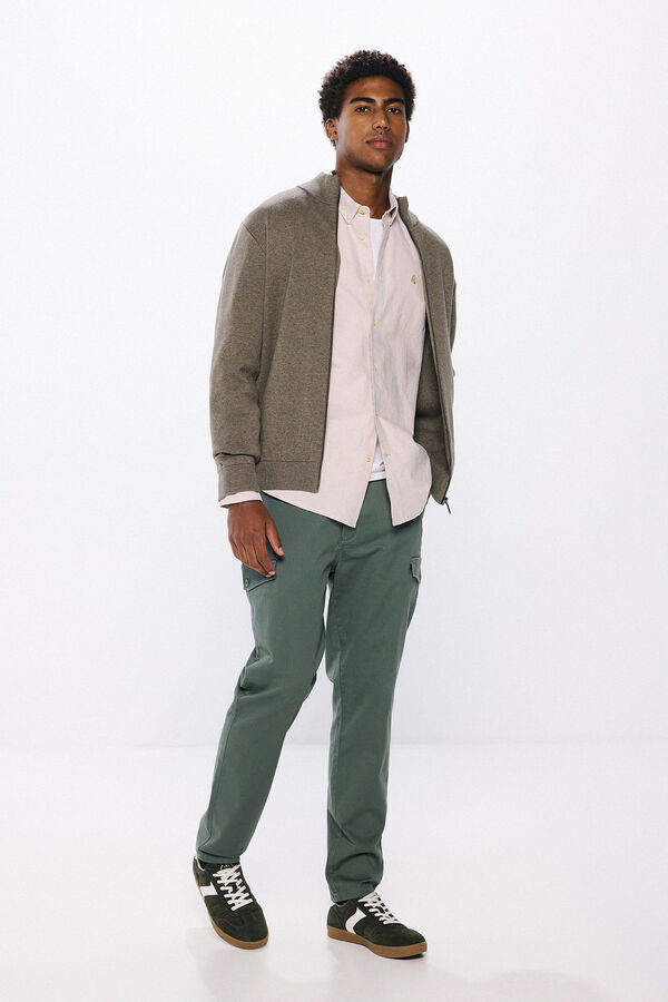 Springfield Cal&ccedil;a cargo slim fit confort&aacute;vel verde