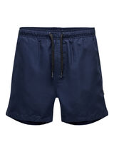 Only & Sons Ba&ntilde;ador corto b&aacute;sico azul