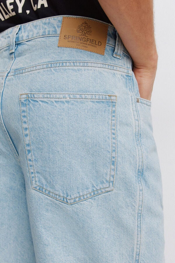 Springfield Bermuda vaquera straight fit azul