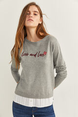 Springfield Camisola "Love and Luck" cinza
