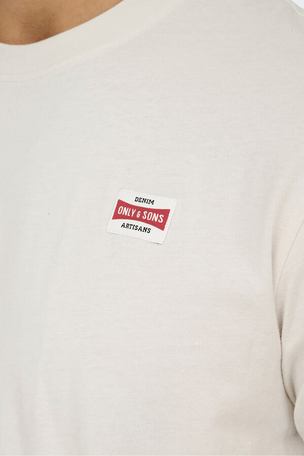 Only & Sons Camiseta de hombre regular fit. 100% algod&oacute;n. blanco