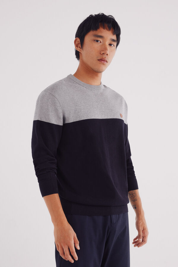 Springfield Jersey b&aacute;sico bloque color azul