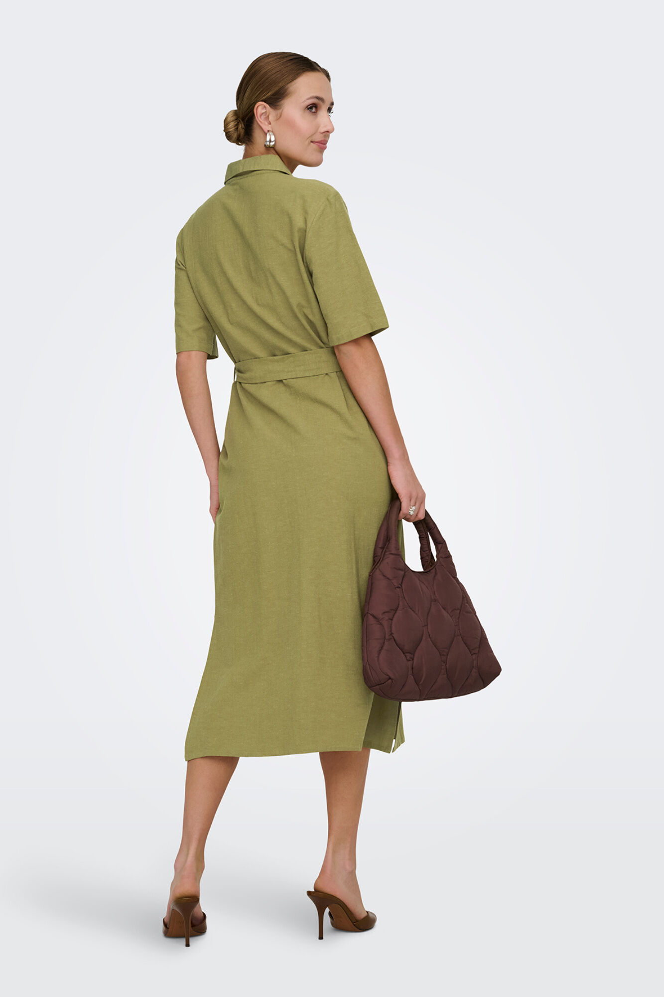 JDY Vestido midi camiseiro