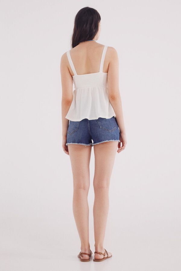 Springfield Shorts vaqueros bolsillos bordados azul