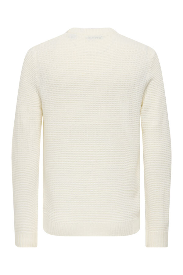 Only & Sons Jersey cuello redondo blanco