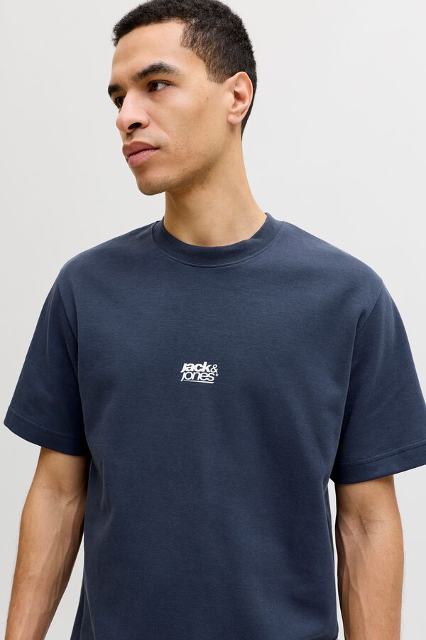 Jack & Jones Camiseta regular fit logo azul